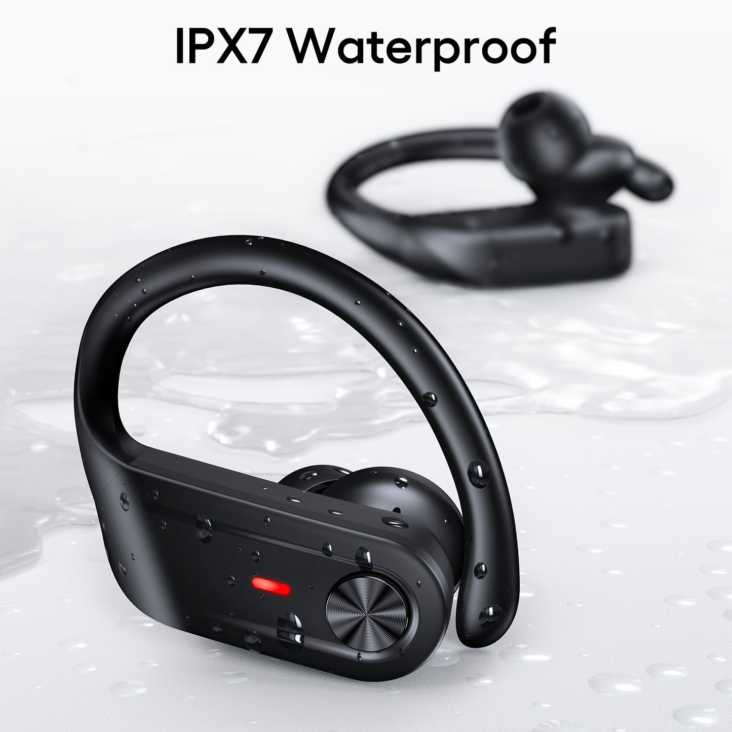 TAGRY Wireless Noise Cancelling Earbuds, 80H Playtime with LED Display - Deep Bass, IPX7 Waterproof, Comfortable in Ear Headphones