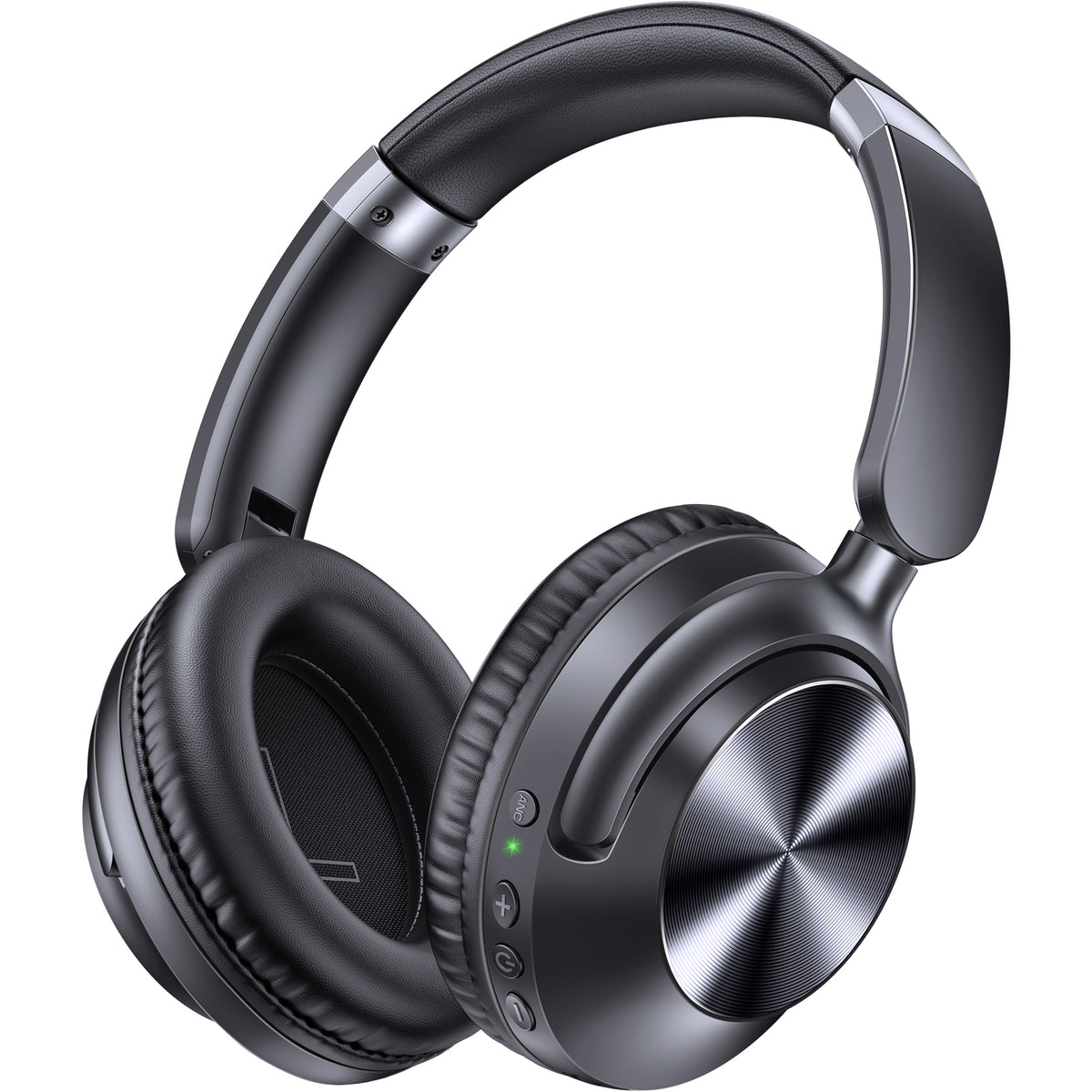 TAGRY Hybrid Active Noise Cancelling Bluetooth Headphones 100H Playtime Wireless Over Ear Headphone with Fast Charging Hi-Res Audio Comfort Earcups Headsets for Home Office Travel Phone PC Black